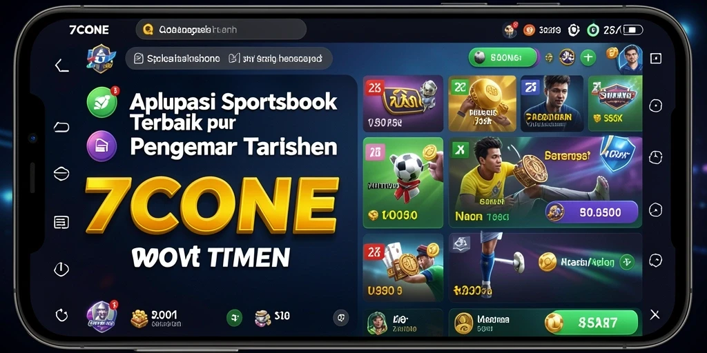 Tampilan antarmuka <strong>7CONE</strong> yang menarik dengan pilihan taruhan olahraga.