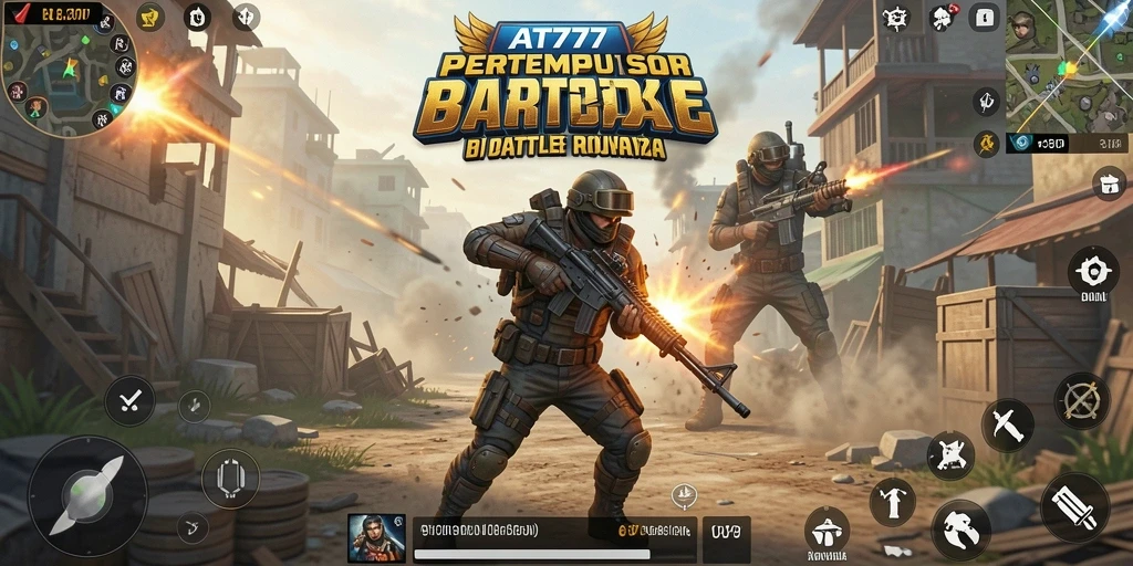 Gameplay seru AT777 dengan aksi Battle Royale yang intens.