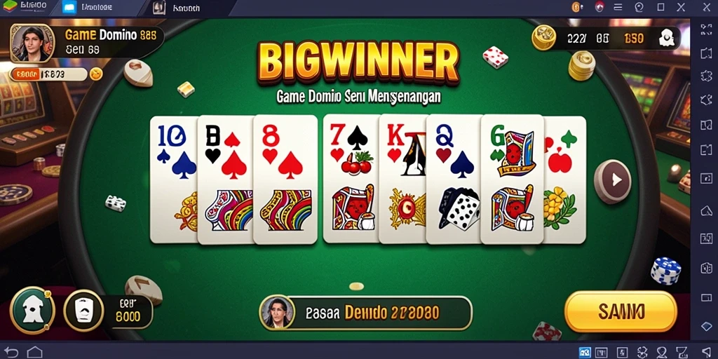Tangkapan layar gameplay seru dari game Domino BIGWINNER.