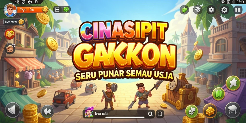 Screenshot gameplay CINASIPIT menampilkan keseruan membangun bisnis.