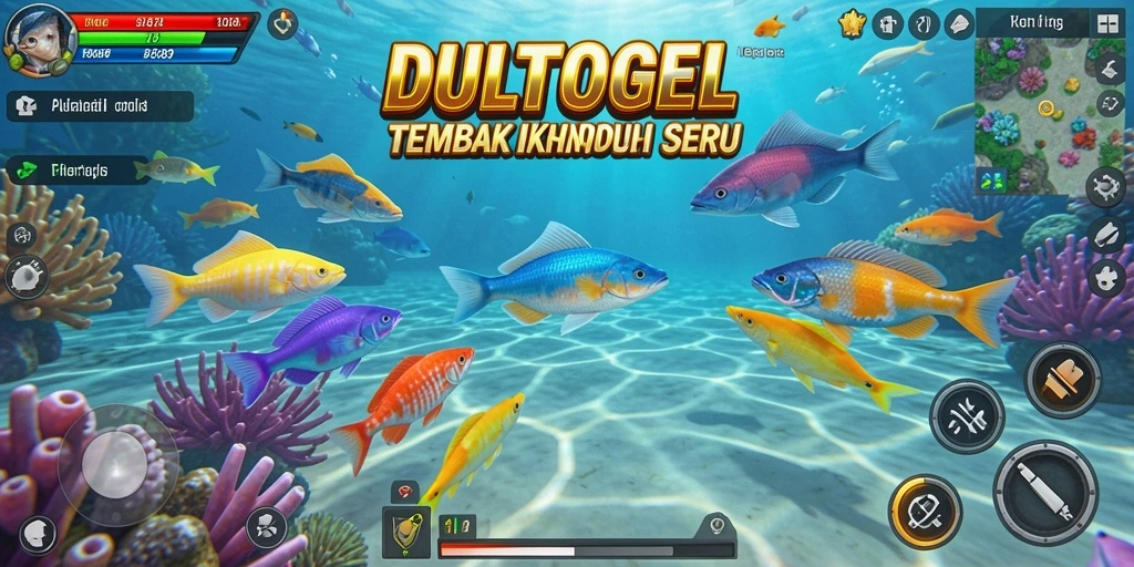 Tampilan gameplay DULTOGEL Tembak Ikan yang seru dan menantang.