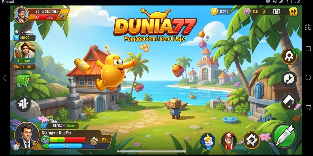 Tangkapan layar yang menunjukkan aktivitas gameplay menyenangkan di DUNIA77.