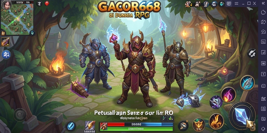 Tampilan gameplay RPG yang mendalam dan interaktif di GACOR668.