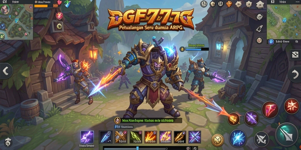 Screenshot utama GF777 menunjukkan aksi pertarungan dalam dunia ARPG yang mendebarkan.