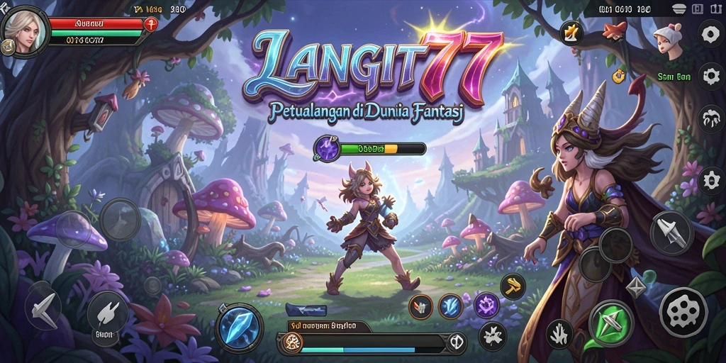 Tampilan gameplay RPG LANGIT77 yang menakjubkan dan penuh aksi.