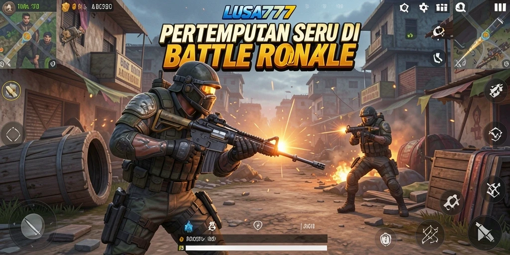 Gameplay seru LUSA777 dalam pertempuran Battle Royale yang mendebarkan.