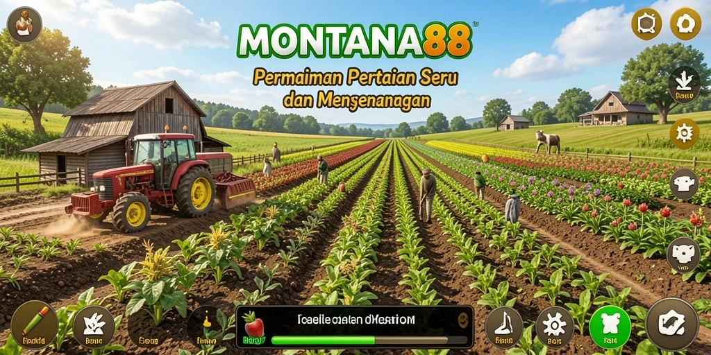 Tampilan gameplay MONTANA88 dengan aksi bertani yang menyenangkan.