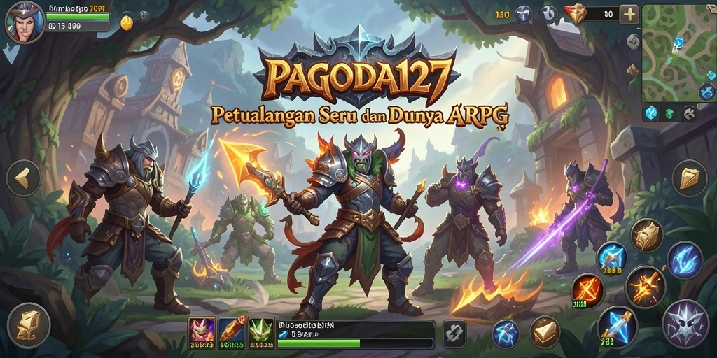 Tampilan gameplay seru saat bertarung dengan monster.