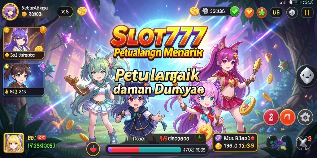 Tangkapan layar dari gameplay SLOT777 yang mengasyikkan dengan karakter anime.