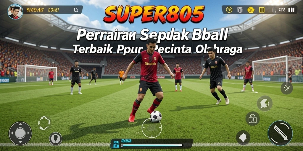 Tampilan gameplay menarik dari game sepak bola SUPER805.