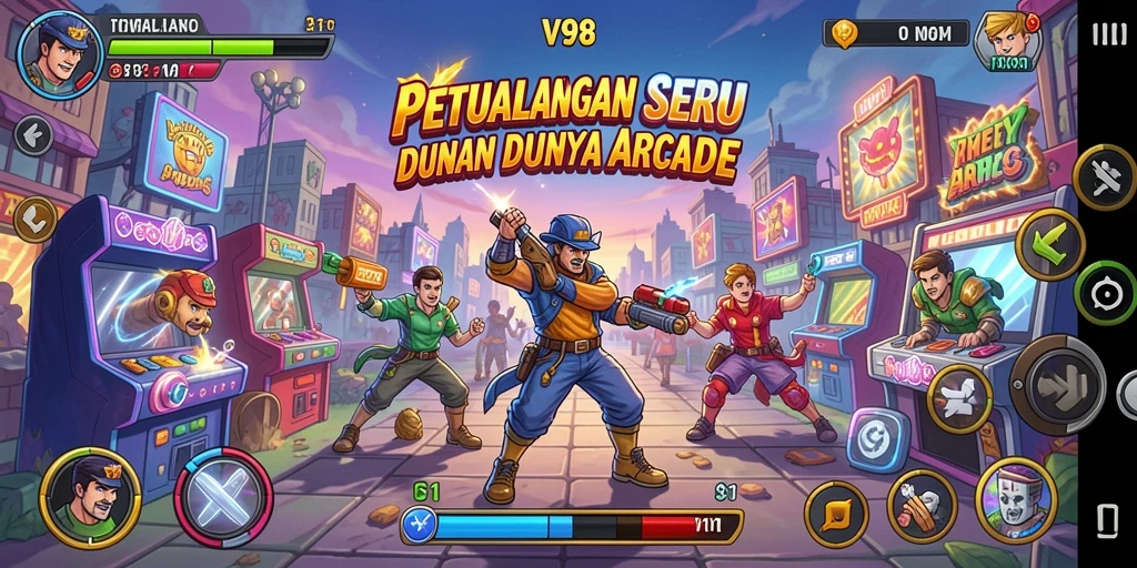 Tampilan gameplay V98 yang menarik dan penuh aksi.