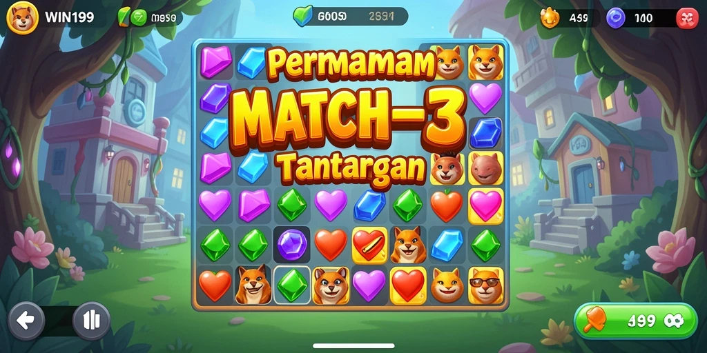 Gameplay WIN199 yang menarik dengan tantangan Match-3.